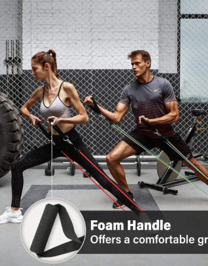 11 Pieces Gym Power Resistance Bands Set for Workout